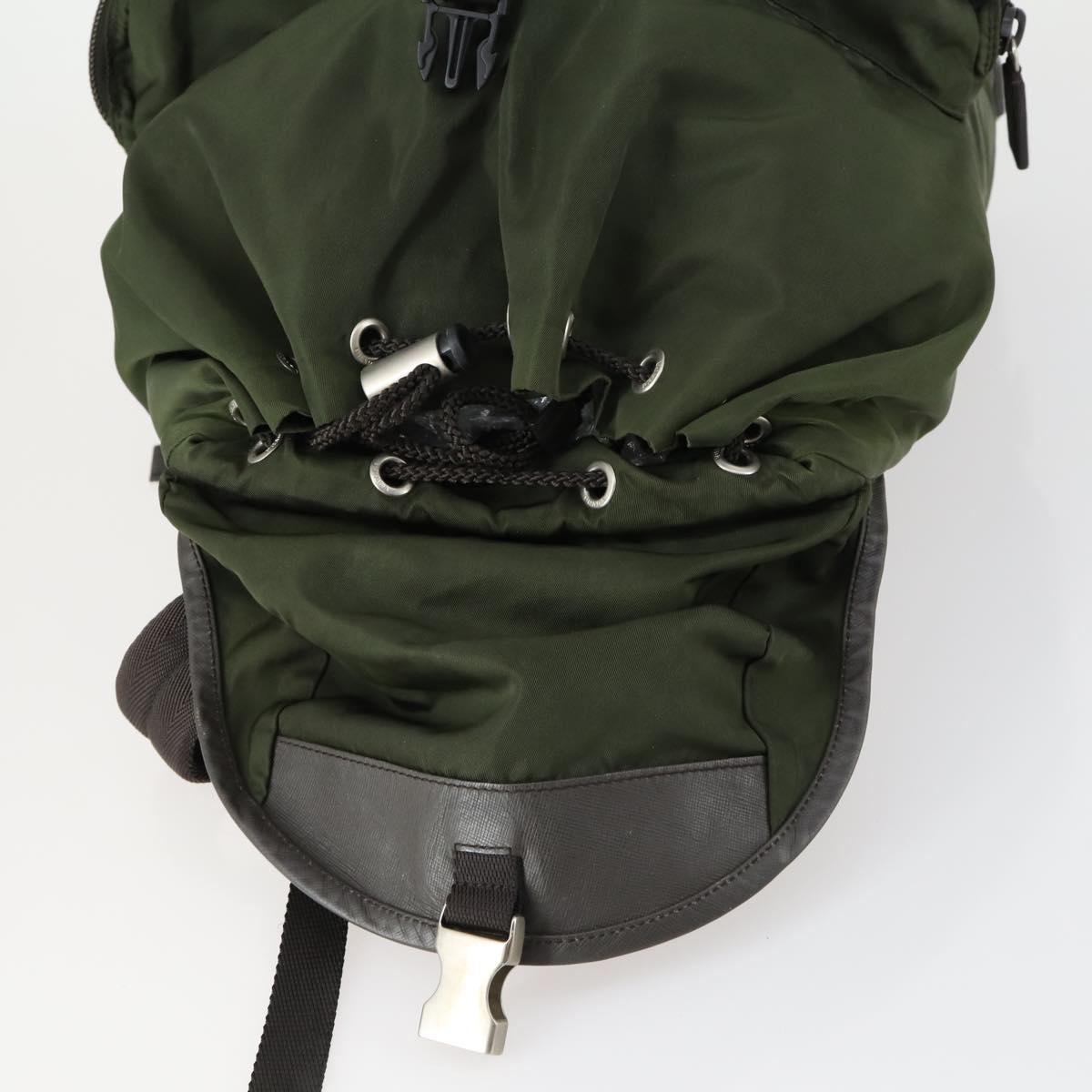 PRADA Backpack Nylon Khaki Silver Auth 156120 PRADA Backpack Nylon Khaki Silver Auth 171259 | eBay main image 3