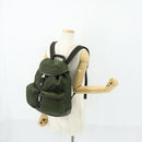 PRADA Backpack Nylon Khaki Silver Auth 156120-30
