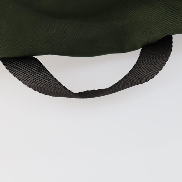 PRADA Backpack Nylon Khaki Silver Auth 156120