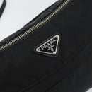 PRADA Shoulder Bag Nylon Black Silver Auth 156121-19