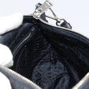 PRADA Shoulder Bag Nylon Black Silver Auth 156121-21