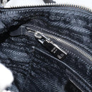 PRADA Shoulder Bag Nylon Black Silver Auth 156121-23