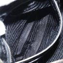 PRADA Shoulder Bag Nylon Black Silver Auth 156121-24