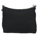 PRADA Shoulder Bag Nylon Black Silver Auth 156121-2