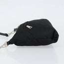PRADA Shoulder Bag Nylon Black Silver Auth 156121-4