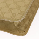 GUCCI GG Canvas Shoulder Bag Beige Gold 91762 Auth 156122-11
