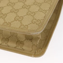 GUCCI GG Canvas Shoulder Bag Beige Gold 91762 Auth 156122-14