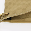 GUCCI GG Canvas Shoulder Bag Beige Gold 91762 Auth 156122-6