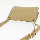 GUCCI GG Canvas Shoulder Bag Beige Gold 91762 Auth 156122-7