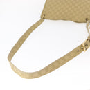 GUCCI GG Canvas Shoulder Bag Beige Gold 91762 Auth 156122-8