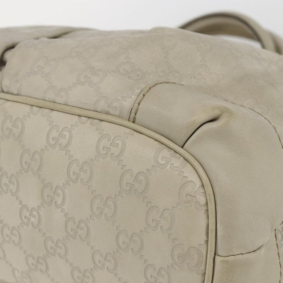 GUCCI GG Canvas Guccissima Hand Bag Leather 2way Beige Gold 247902 Auth 156123