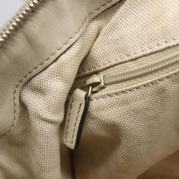 GUCCI GG Canvas Guccissima Hand Bag Leather 2way Beige Gold 247902 Auth 156123