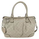GUCCI GG Canvas Guccissima Hand Bag Leather 2way Beige Gold 247902 Auth 156123-2