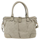 GUCCI GG Canvas Guccissima Hand Bag Leather 2way Beige Gold 247902 Auth 156123-3