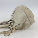 GUCCI GG Canvas Guccissima Hand Bag Leather 2way Beige Gold 247902 Auth 156123-4