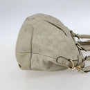 GUCCI GG Canvas Guccissima Hand Bag Leather 2way Beige Gold 247902 Auth 156123-5
