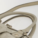 GUCCI GG Canvas Guccissima Hand Bag Leather 2way Beige Gold 247902 Auth 156123-8