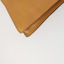 GUCCI Shoulder Bag Leather Brown Gold Auth 156124-11