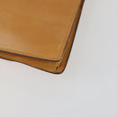 GUCCI Shoulder Bag Leather Brown Gold Auth 156124-12