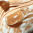 GUCCI Shoulder Bag Leather Brown Gold Auth 156124-17