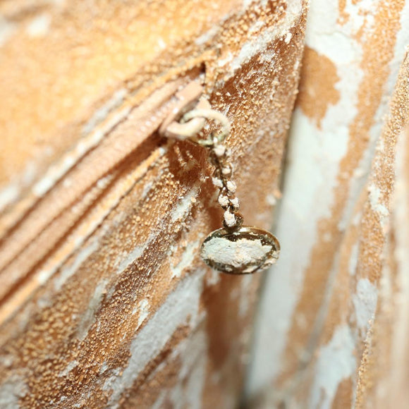 GUCCI Shoulder Bag Leather Brown Gold Auth 156124