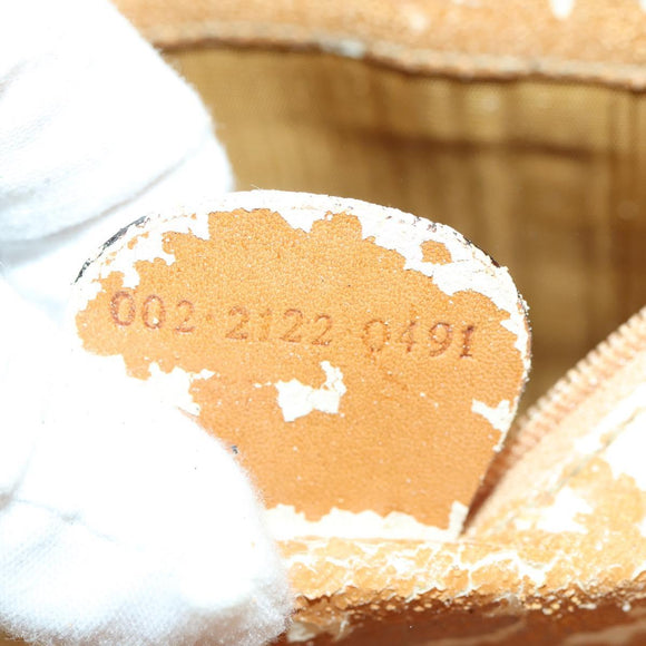 GUCCI Shoulder Bag Leather Brown Gold Auth 156124