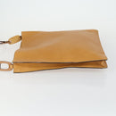 GUCCI Shoulder Bag Leather Brown Gold Auth 156124-5