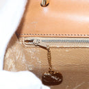 CELINE Macadam Canvas Hand Bag PVC Leather Brown Gold Auth 156125-16