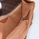 CELINE Macadam Canvas Shoulder Bag PVC Leather Brown Gold Auth 156126-17