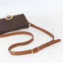 CELINE Macadam Canvas Shoulder Bag PVC Leather Brown Gold Auth 156126-7