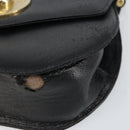 CELINE Shoulder Bag Leather Black Gold Auth 156127-9