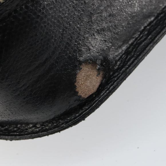 CELINE Shoulder Bag Leather Black Gold Auth 156127