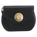 CELINE Shoulder Bag Leather Black Gold Auth 156127-13