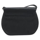 CELINE Shoulder Bag Leather Black Gold Auth 156127-2