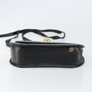 CELINE Shoulder Bag Leather Black Gold Auth 156127-5