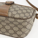 GUCCI GG Supreme Web Sherry Line Bag PVC Beige Gold 89 02 032 Auth 156128-8