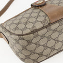 GUCCI GG Supreme Web Sherry Line Bag PVC Beige Gold 89 02 032 Auth 156128-15