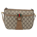 GUCCI GG Supreme Web Sherry Line Bag PVC Beige Gold 89 02 032 Auth 156128-13