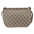 GUCCI GG Supreme Web Sherry Line Bag PVC Beige Gold 89 02 032 Auth 156128-2