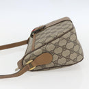 GUCCI GG Supreme Web Sherry Line Bag PVC Beige Gold 89 02 032 Auth 156128-3