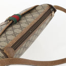GUCCI GG Supreme Web Sherry Line Bag PVC Beige Gold 89 02 032 Auth 156128-6