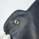 GUCCI GG Supreme Shoulder Bag PVC Navy Gold Auth 156129-17