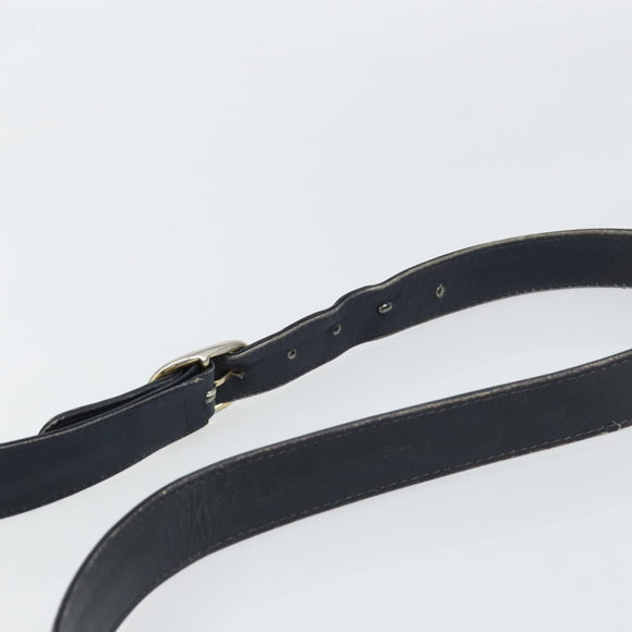 GUCCI GG Supreme Shoulder Bag PVC Navy Gold Auth 156129