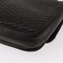 BALLY Chain Shoulder Bag Leather Black Gold Auth 156131-13