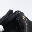 BALLY Chain Shoulder Bag Leather Black Gold Auth 156131-19