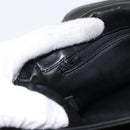 BALLY Chain Shoulder Bag Leather Black Gold Auth 156131-21