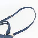 Miu Miu Handtasche Leder 2-Wege Blau Gold Original 156133-15
