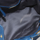 Miu Miu Handtasche Leder 2-Wege Blau Gold Original 156133-11