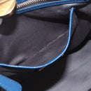 Miu Miu Handtasche Leder 2-Wege Blau Gold Original 156133-22