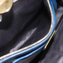 Miu Miu Handtasche Leder 2-Wege Blau Gold Original 156133-23